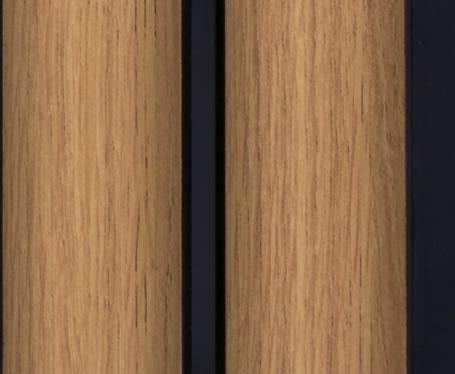 Ht 8 Ft X 5 Inch Charcoal Louvers Panel Wood Brown 8x0.42 - Pn 00186