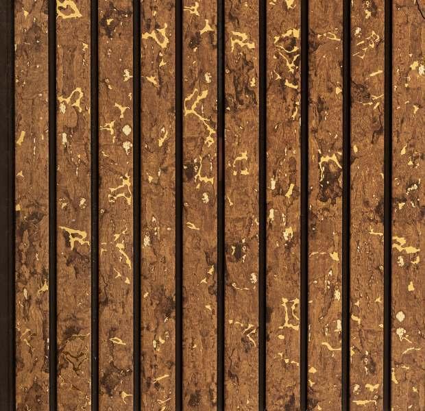 Antique Gold Charcoal Louvers Wood Brown 8x1 Ft - Pn 00456