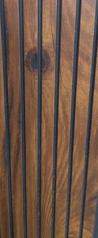 Charcoal Louvers Panel Wood Brown 8x0.41 Ft - Pn 00554
