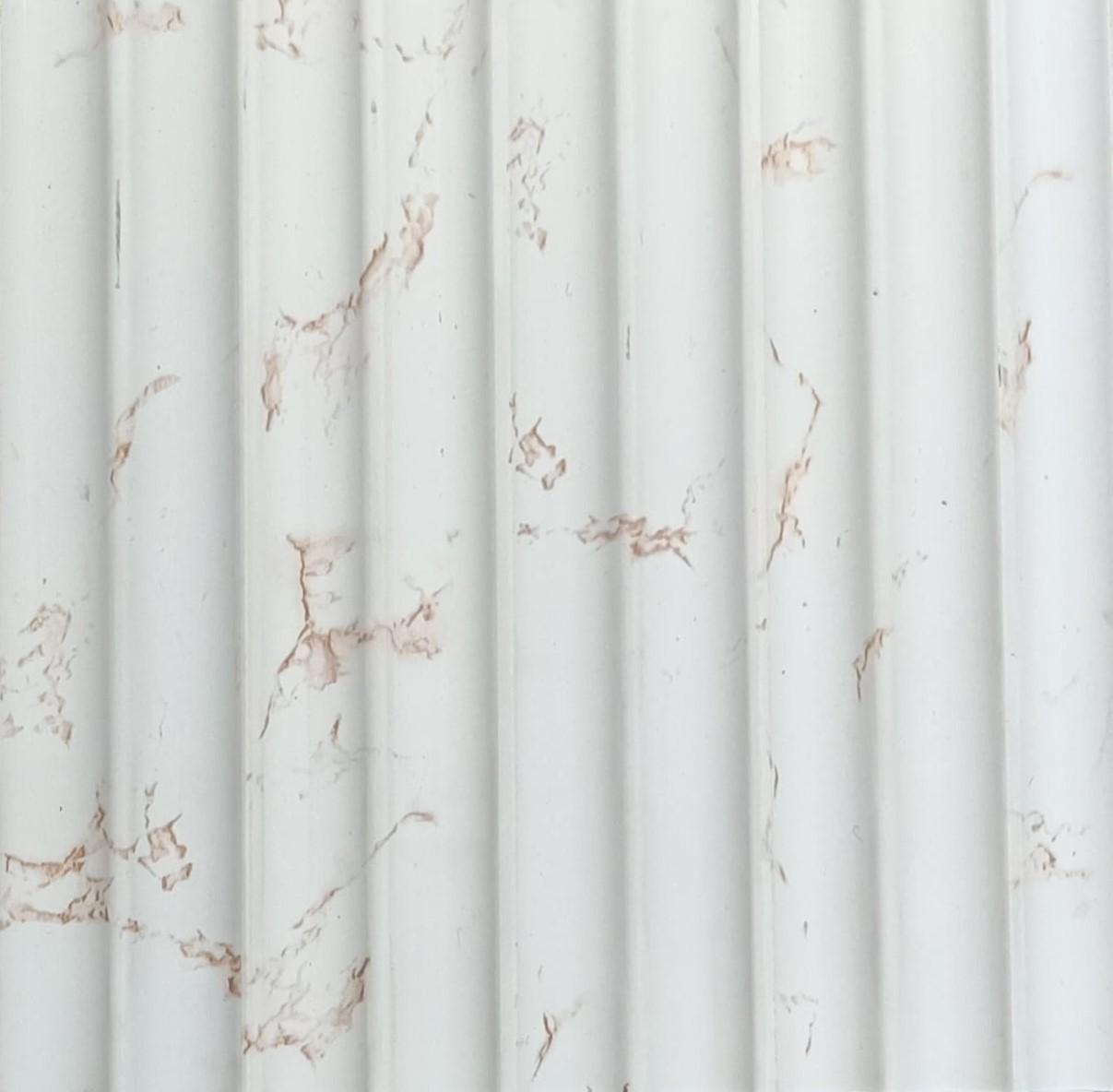 Charcoal Louvers Panel Marble & Stone White 8x0.41 Ft - Pn 00555