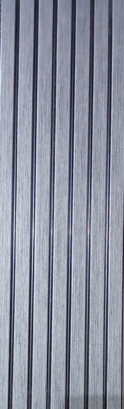 Charcoal Louvers Panel Wood Grey 8x0.41 Ft - Pn 00588