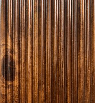 Spentagon Design Charcoal Louvers Wood Brown 8x0.41 Ft - Pn 00843