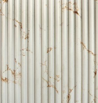 Spentagon Design Charcoal Louvers Marble & Stone White 8x0.41 Ft - Pn 00846