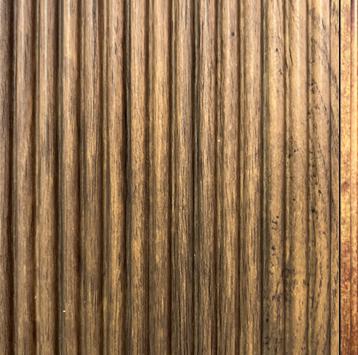 Spentagon Design Charcoal Louvers Wood Brown 8x0.41 Ft - Pn 00847