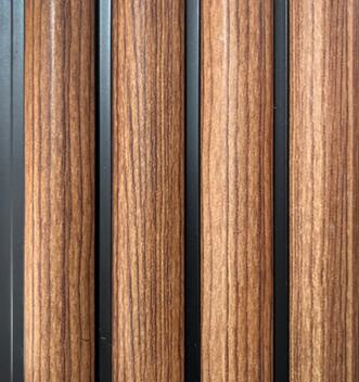 Floto Design Charcoal Louvers Wood Brown 8x0.41 Ft - Pn 00850