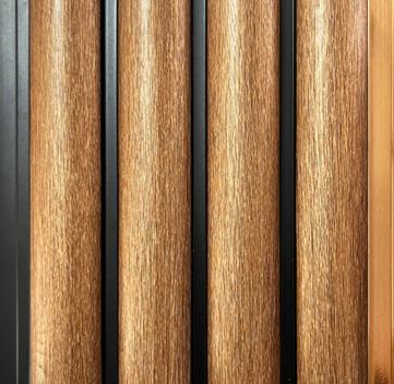Floto Design Charcoal Louvers Wood Brown 8x0.41 Ft - Pn 00851