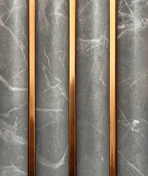 Floto Design Charcoal Louvers Marble & Stone Grey 8x0.41 Ft - Pn 00852