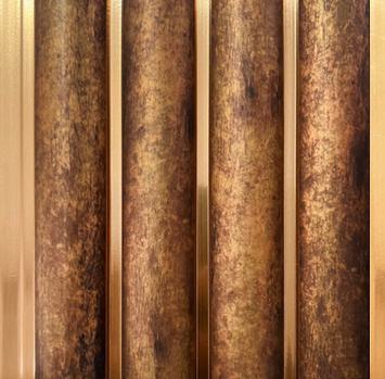 Floto Design Charcoal Louvers Wood Brown 8x0.41 Ft - Pn 00853