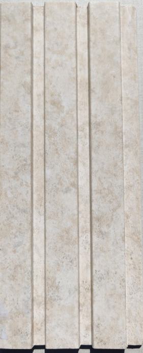 Ex Series Charcoal Louvers Wood Beige 8x0.41 Ft - Pn 00878