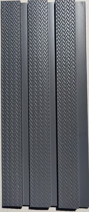 Ex 67 Tx Charcoal Louvers Wood Grey 8x0.41 Ft - Pn 00891
