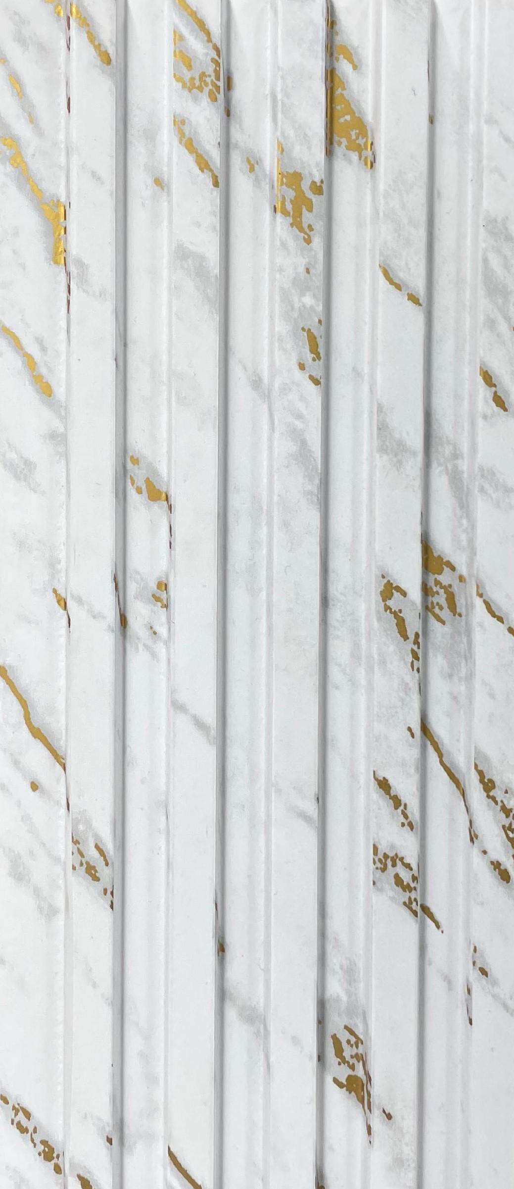 Charcoal Louvers Panel Wood White 8x0.41 Ft - Pn 00902