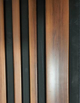 Brown Wood Charcoal Panel Louver 8x0.42 Ft - Pn 01424