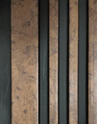 Brown Wood Charcoal Panel Louver 8x0.42 Ft - Pn 01425