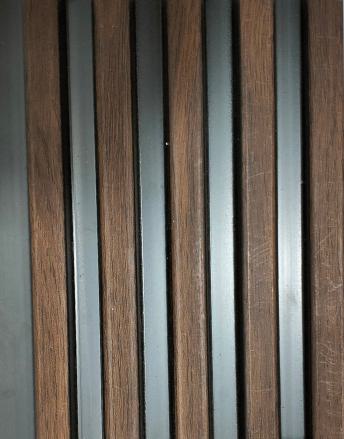 Brown Wood Charcoal Panel Louver 8x0.42 Ft - Pn 01430