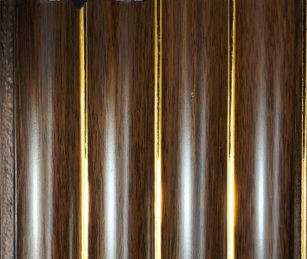 Brown Wood Charcoal Panel Louver 8x0.42 Ft - Pn 01454