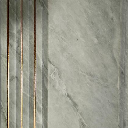 White Stone Charcoal Panel Louver Marble & 8x0.42 Ft - Pn 01458