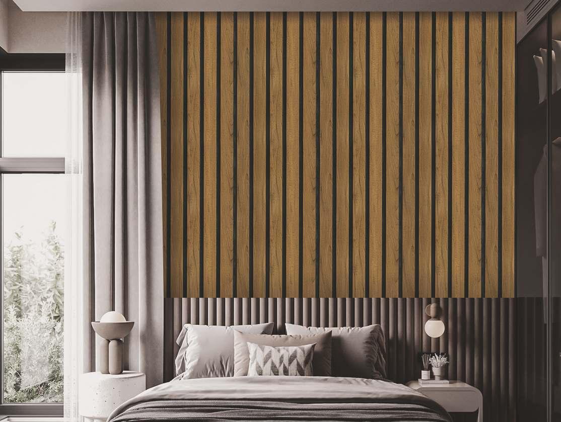 Teak Wood Charcoal Louvers Brown 8x1 Ft - Pn 01644