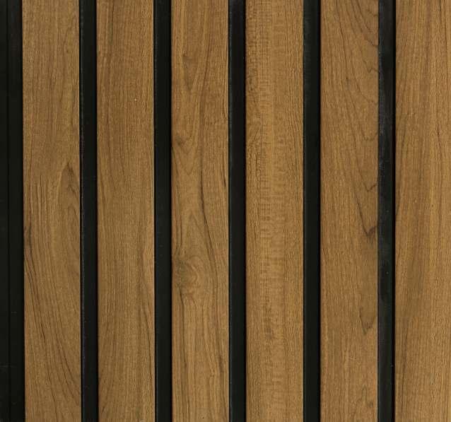 Teak Wood Charcoal Louvers Brown 8x1 Ft - Pn 01644