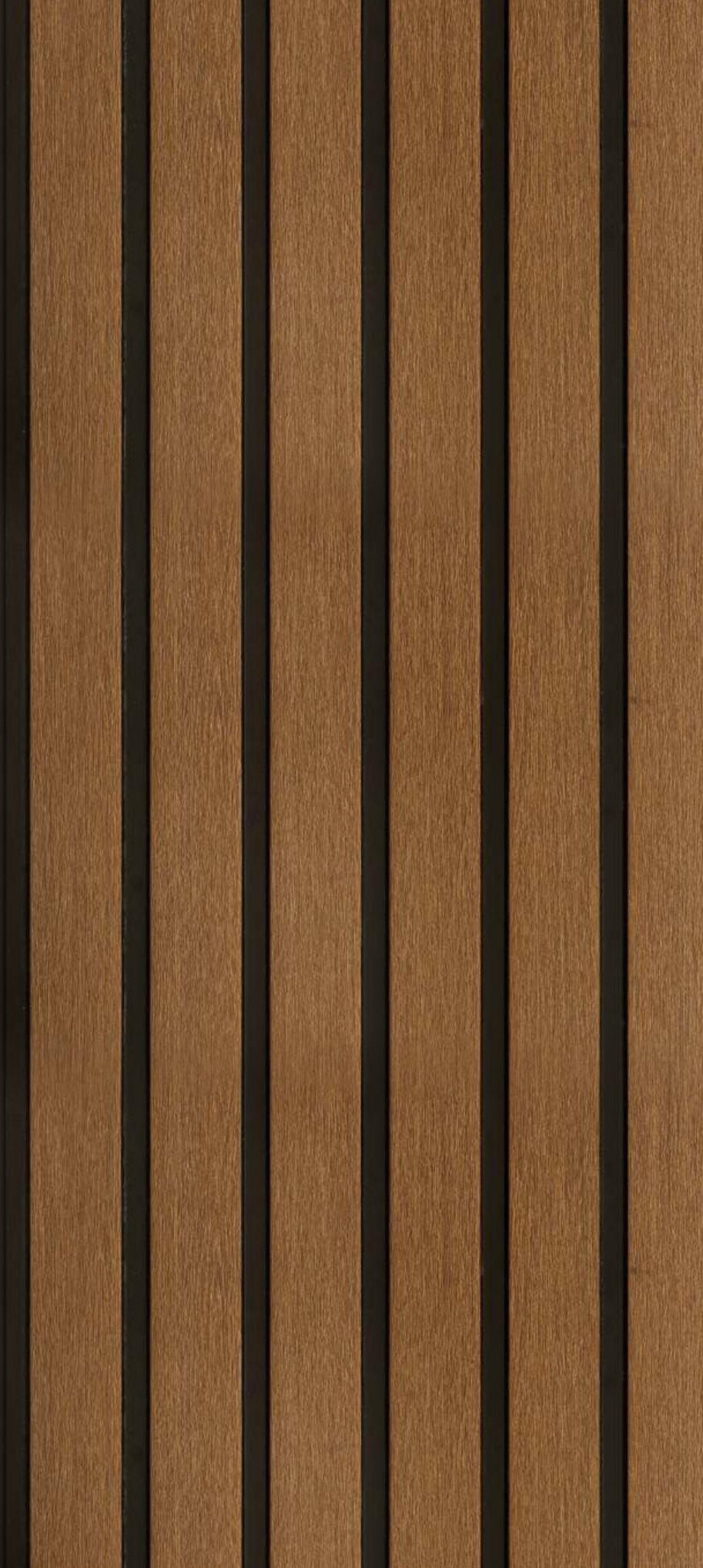 Metallic Copper Charcoal Louvers Wood Brown 8x1 Ft - Pn 01646