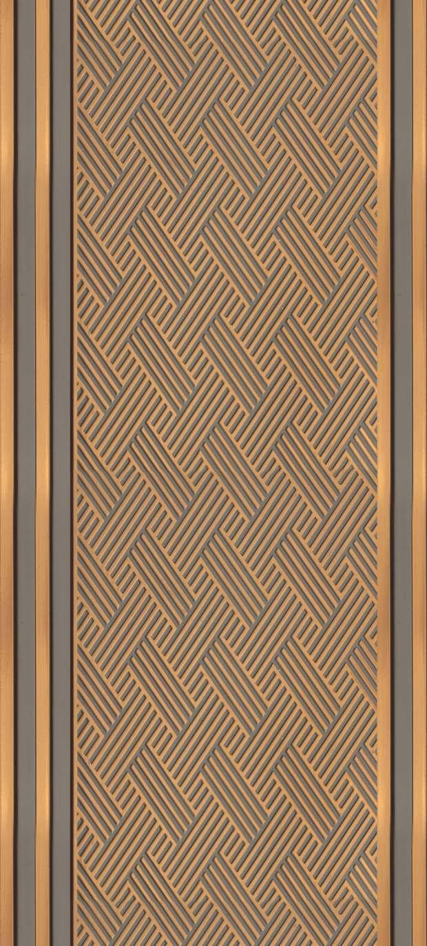 Grey Net Charcoal Louvers Designer Brown 8x1 Ft - Pn 01651