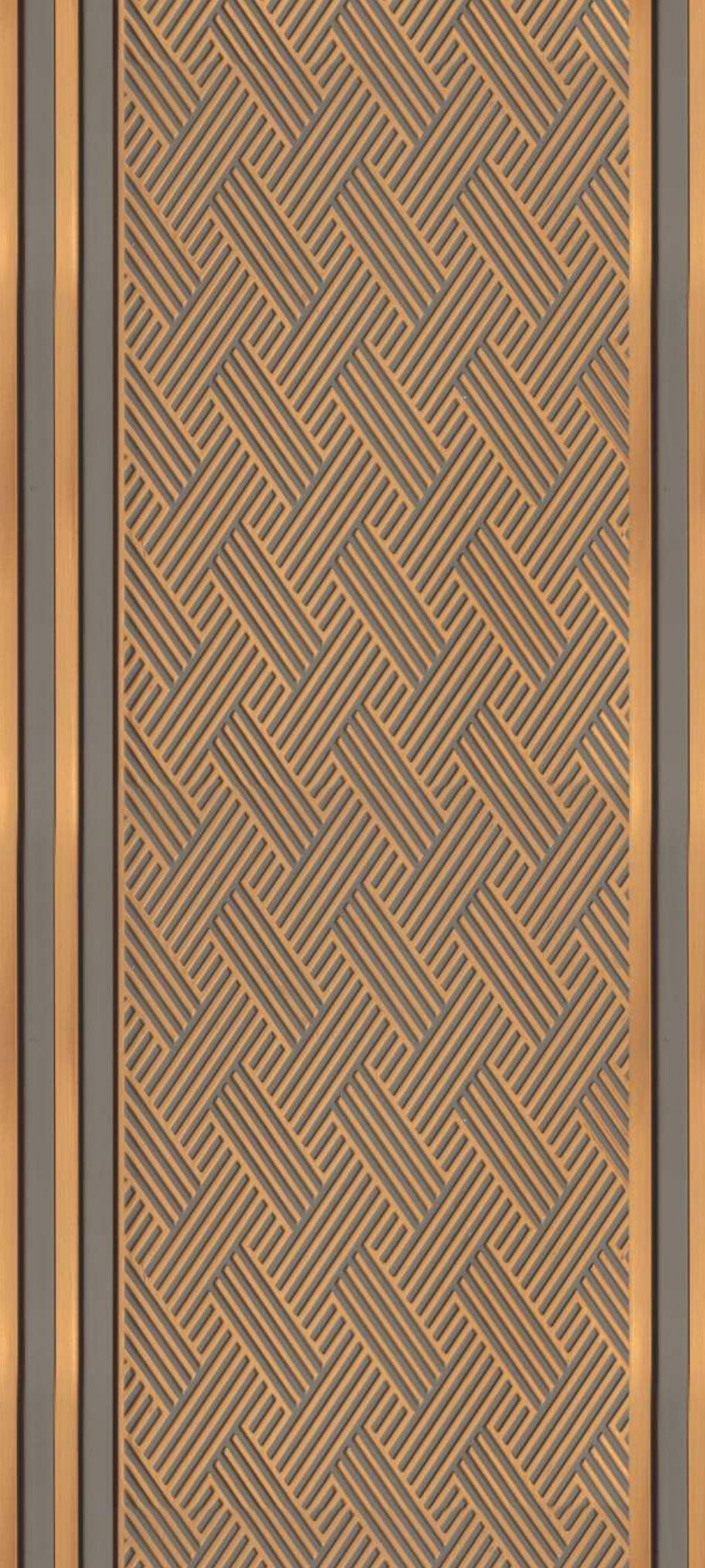 Grey Net Charcoal Louvers Designer Brown 8x1 Ft - Pn 01651