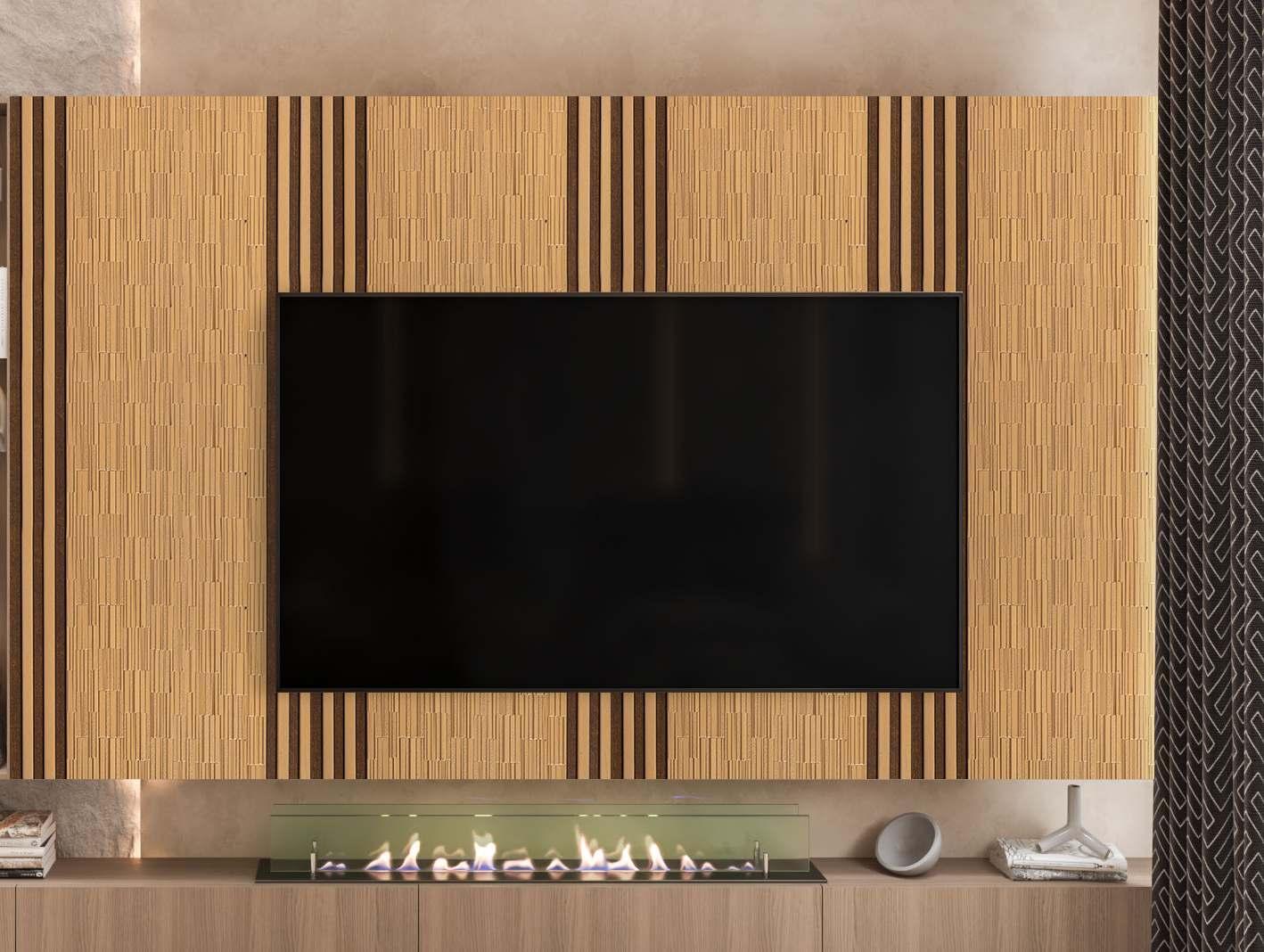Golden Bricks Charcoal Louvers Designer Brown 8x1 Ft - Pn 01653