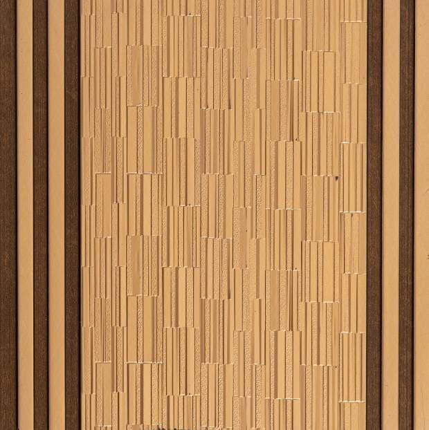 Golden Bricks Charcoal Louvers Designer Brown 8x1 Ft - Pn 01653