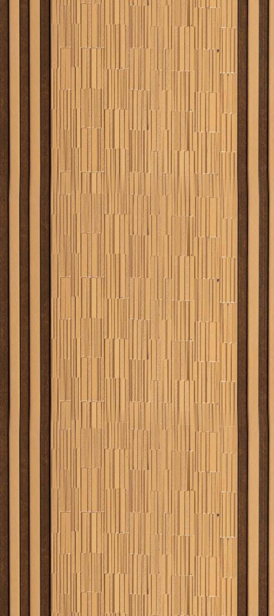 Golden Bricks Charcoal Louvers Designer Brown 8x1 Ft - Pn 01653