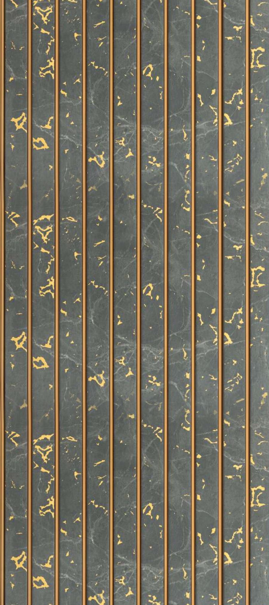 Grey Gold Charcoal Louvers Marble & Stone 8x1 Ft - Pn 01656