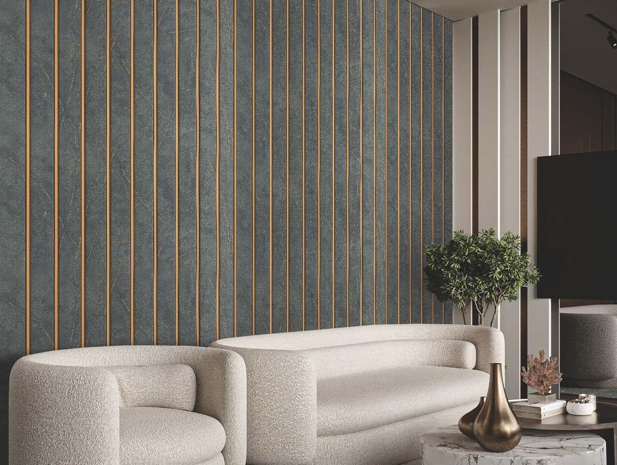 Grey Charcoal Louvers Marble & Stone 8x1 Ft - Pn 01657