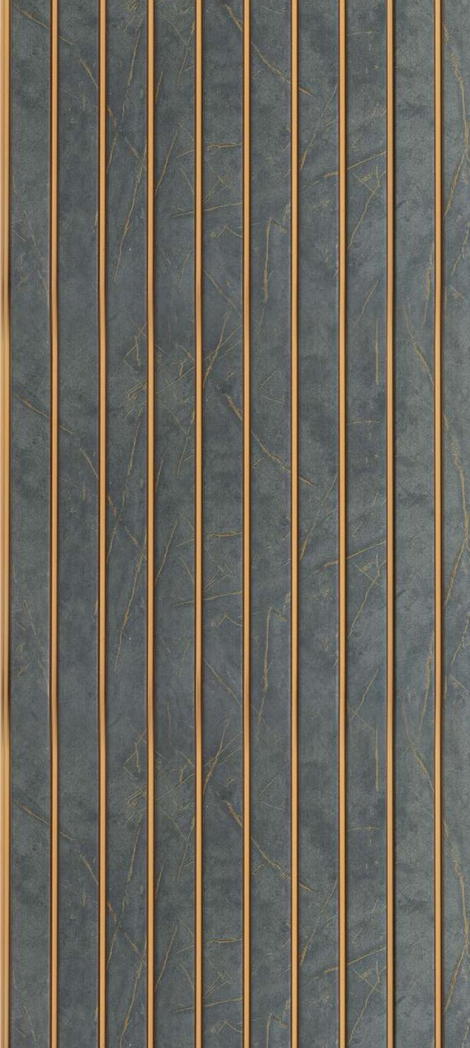 Grey Charcoal Louvers Marble & Stone 8x1 Ft - Pn 01657