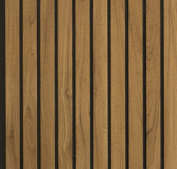 Teak Wood Charcoal Louvers Brown 8x1 Ft - Pn 01658