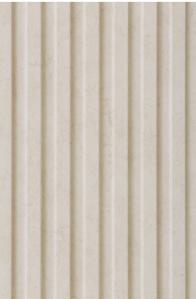 Beige Concrete Fluted Panel Plain Colors Louvers White 9x0.5 Ft - Pn 02304