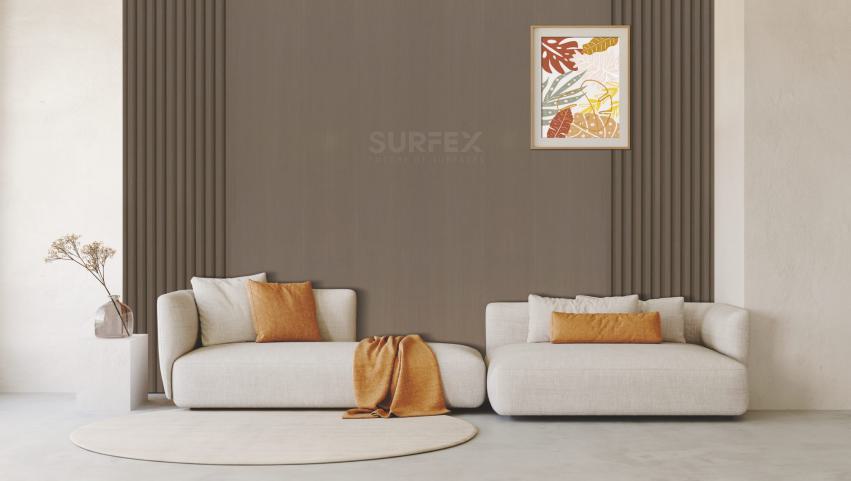 Boliver Brown Plain CPC Board 9.17x2 ft plain colors louvers Brown PN 02312