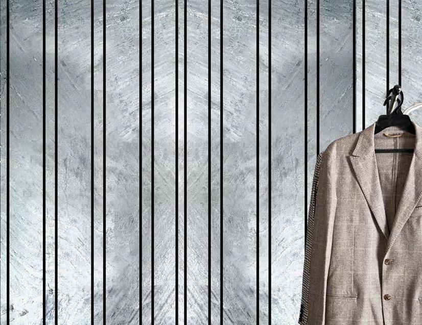 Hong Kong Metal Nero C Louvers 8x2 ft marble & stone Grey PN 02954