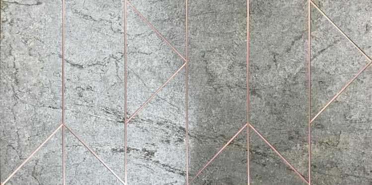 B Inlay Panels Designer Louvers Grey 8x2 Ft - Pn 02957