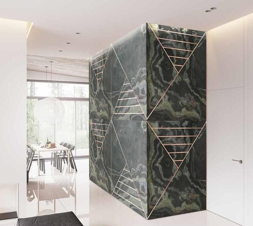 Hessonite B Inlay Panels Designer Louvers Grey 4x2 Ft - Pn 02958