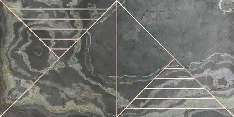 Hessonite B Inlay Panels Designer Louvers Grey 4x2 Ft - Pn 02958