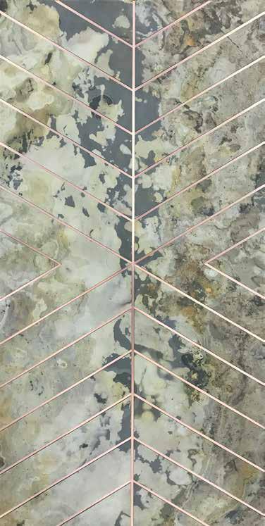 Seoul Macedonian A Inlay Panels 8x2 ft designer louvers Multi Colour PN 02959