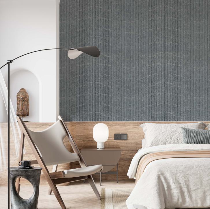 Pvc Louvers Panel Designer Grey 8x2 Ft - Pn 02968