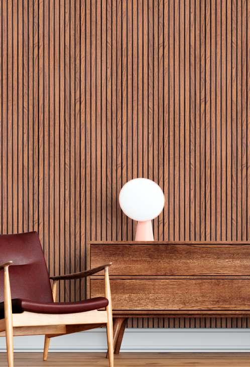 Pvc Louver Wood Brown 8x0.41 Ft - Pn 03196