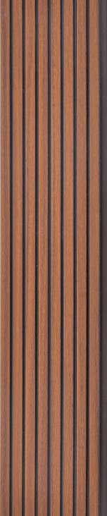 Pvc Louver Wood Brown 8x0.41 Ft - Pn 03197
