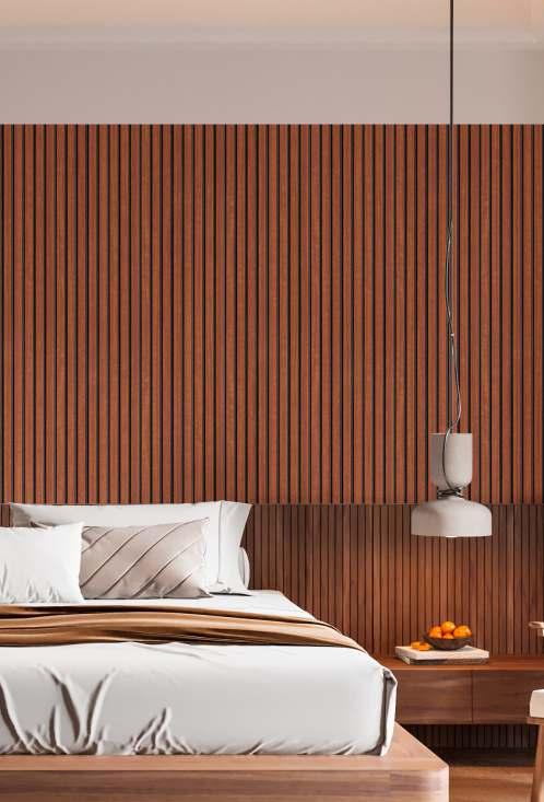 Pvc Louver Wood Brown 8x0.41 Ft - Pn 03199