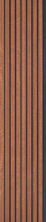 Pvc Louver Wood Brown 8x0.41 Ft - Pn 03199