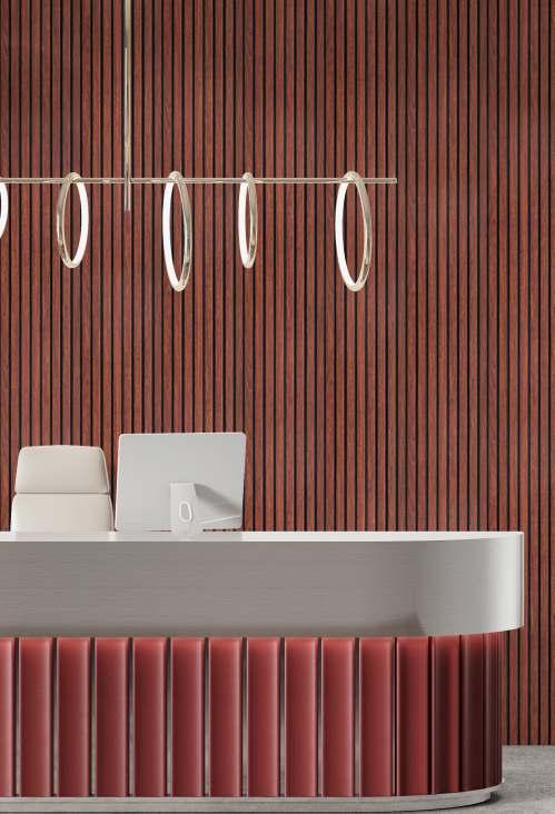 Pvc Louver Wood Brown 8x0.41 Ft - Pn 03200