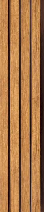 Pvc Louver Wood Brown 8x0.41 Ft - Pn 03208
