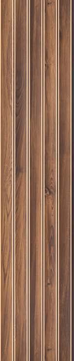 Pvc Louver Wood Brown 8x0.41 Ft - Pn 03216