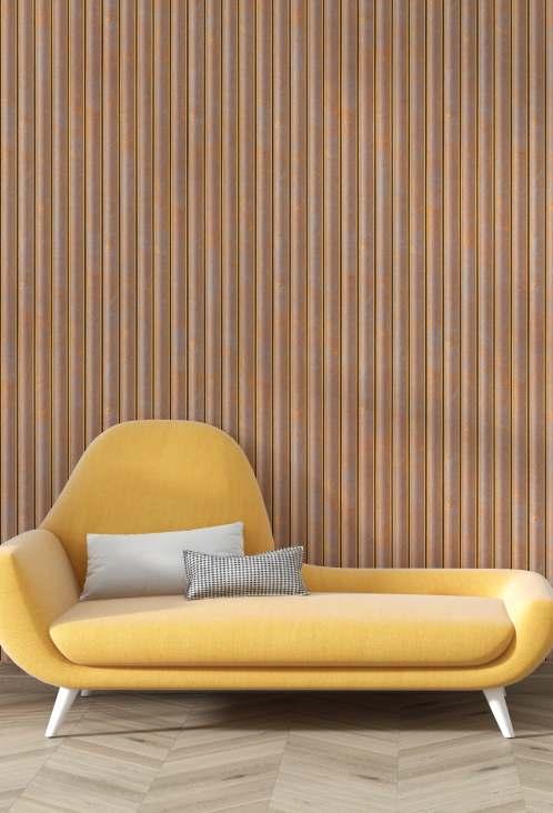Pvc Louver Wood Brown 8x0.41 Ft - Pn 03217