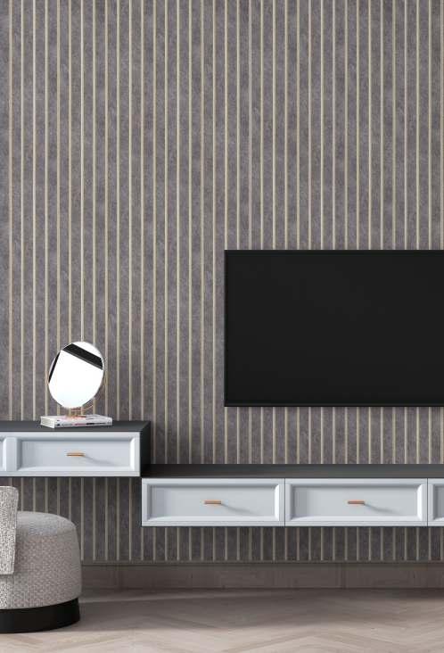 Pvc Louver Designer Grey 8x0.41 Ft - Pn 03225