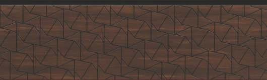 Pvc Louvers Panel Designer Brown 8x0.58 Ft - Pn 03252